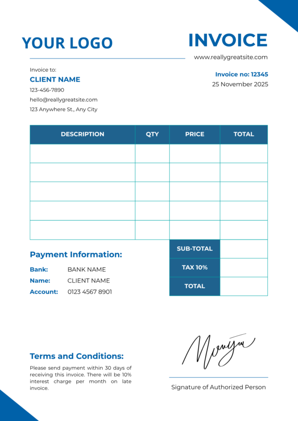 42 Best Canva Invoice Templates for Professional Business
