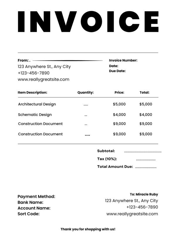 42 Best Canva Invoice Templates for Professional Business