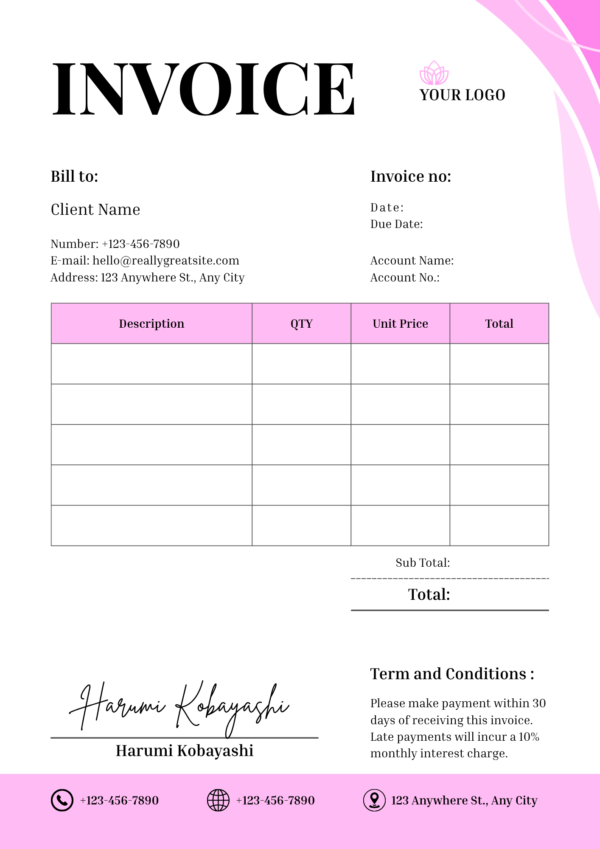 42 Best Canva Invoice Templates for Professional Business