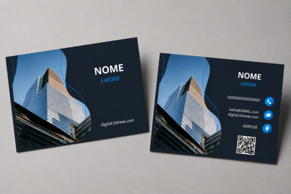Get your free business card template today. Fully customizable design with logo, name, contact info and QR code — high resolution, ready to print instantly.