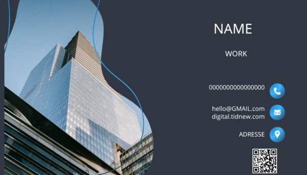 Get your free business card template today. Fully customizable design with logo, name, contact info and QR code — high resolution, ready to print instantly.